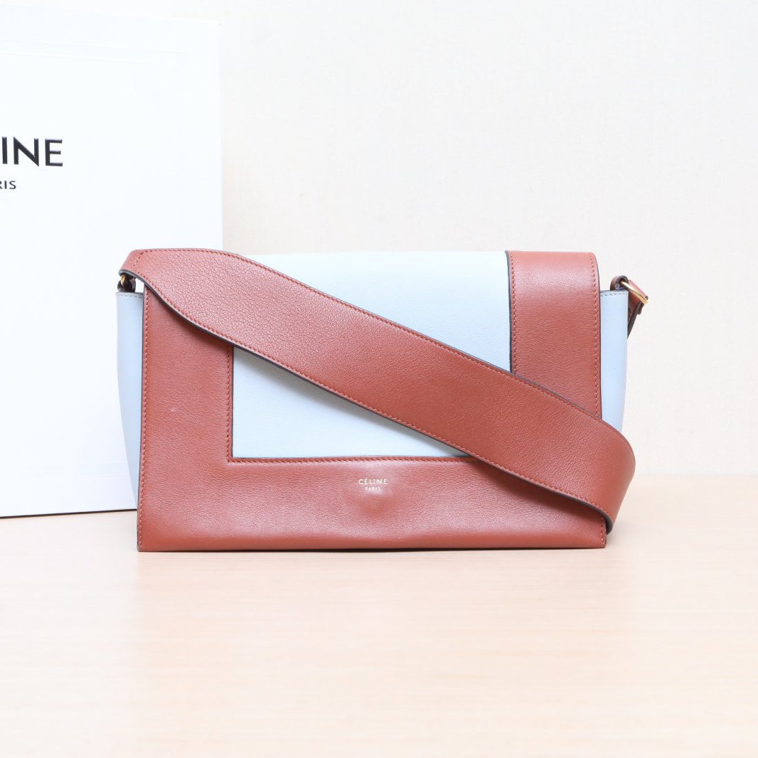 95新 Celine/思琳 皮革C 单肩豆腐包 斜挎包 P205119547