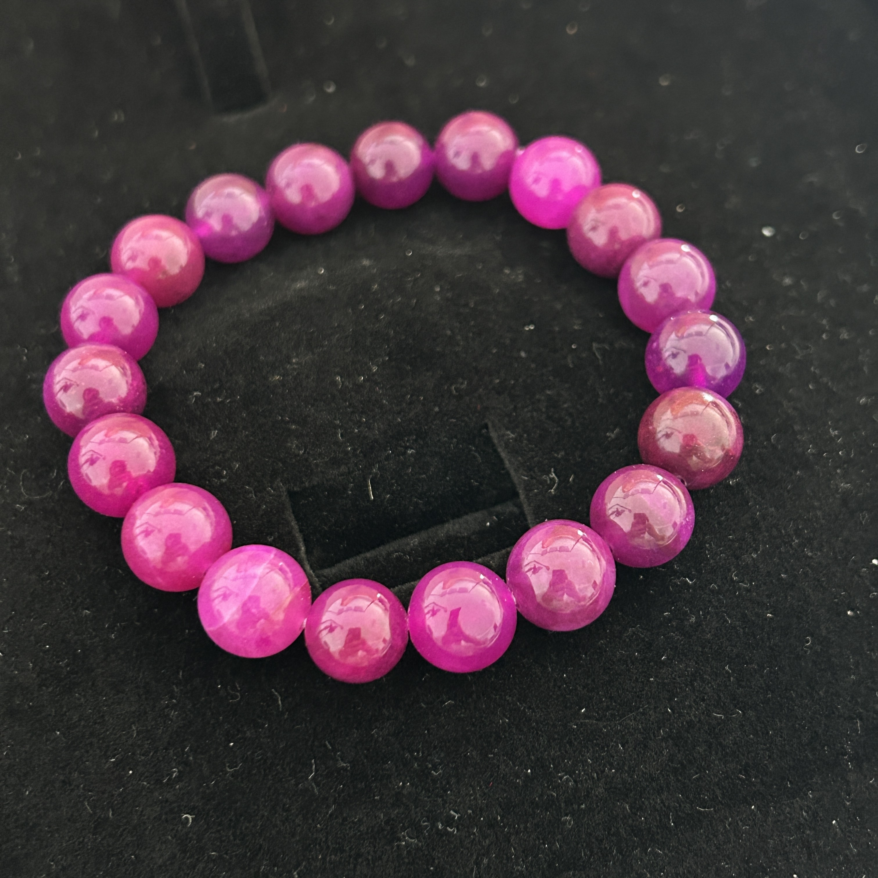 L9011女款气质时尚女士红色紫色珠珠单圈轻奢百搭经典