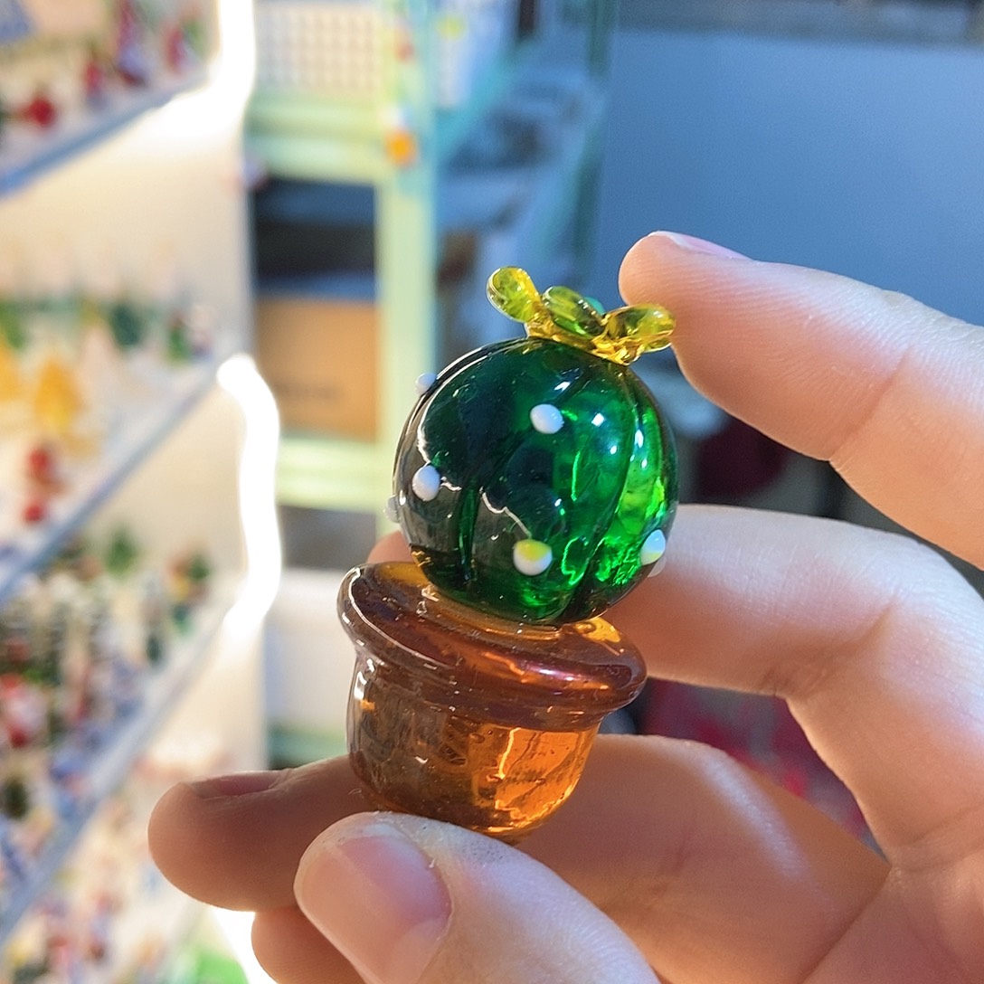 琉璃手工艺品仙人球