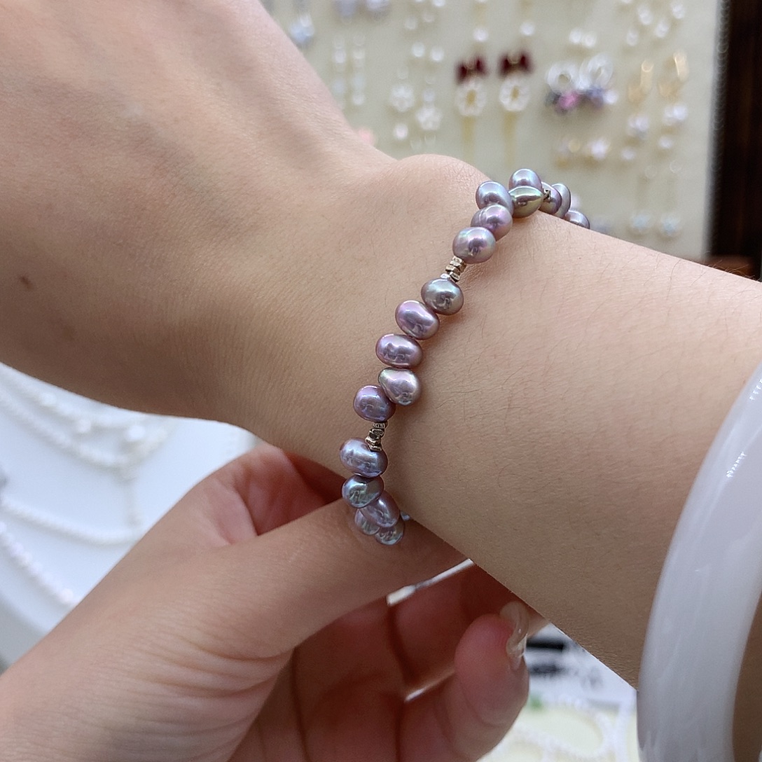 耳饰淡水珍珠银S925镶嵌