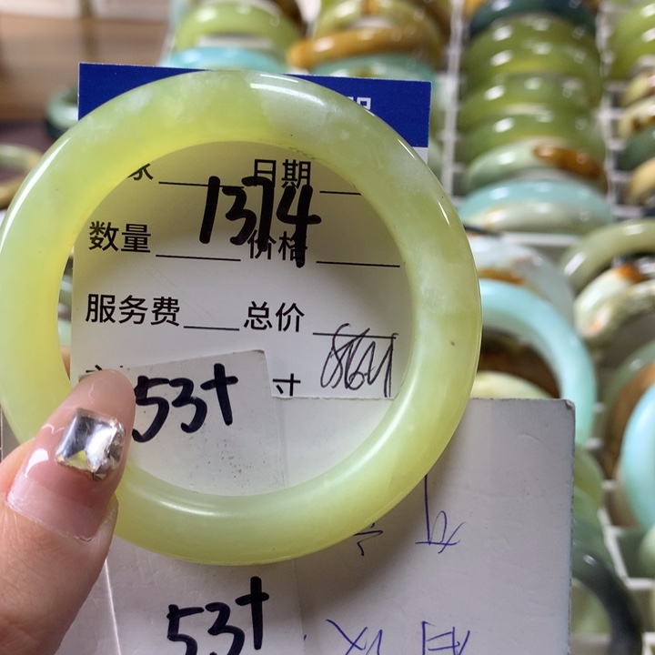 蛇纹石玉手镯未镶嵌1374