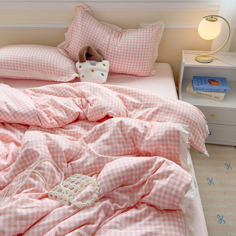 A类床上用品四件套纯棉全棉2025新款床单被套被罩学生宿舍三件套4