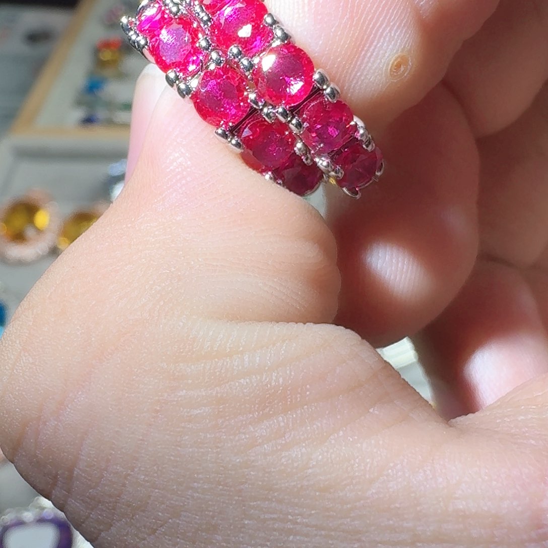 托帕石耳饰银S925镶嵌