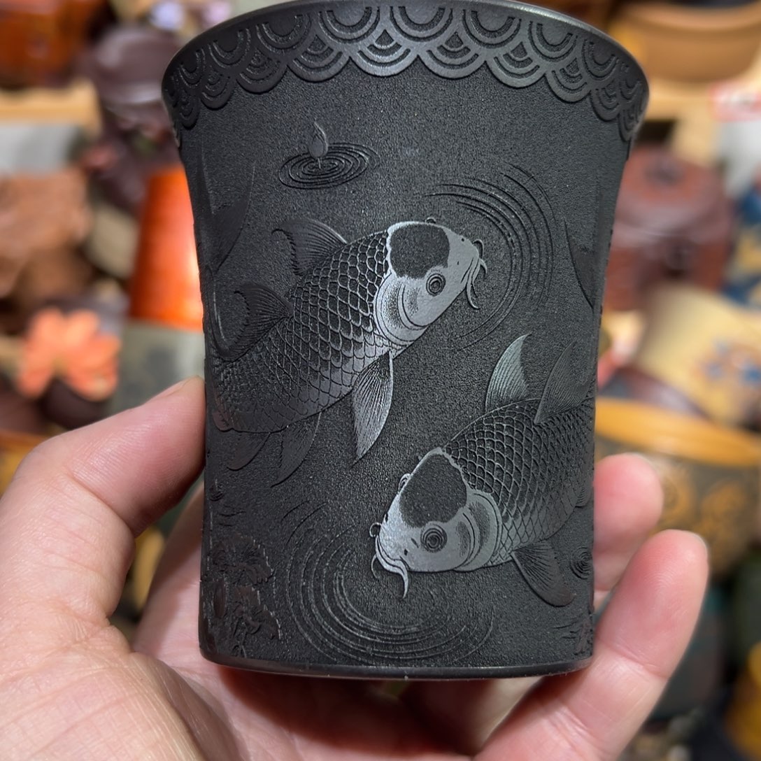 紫砂茶杯宜兴紫砂主人杯