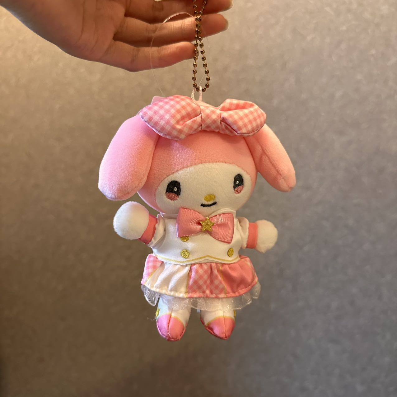 【神户限定】HelloKitty 五角星蝴蝶结美乐蒂钥匙扣玩偶