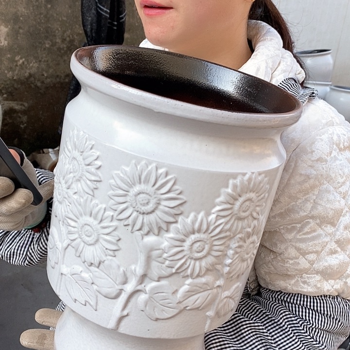 紫砂花盆正品口20高31