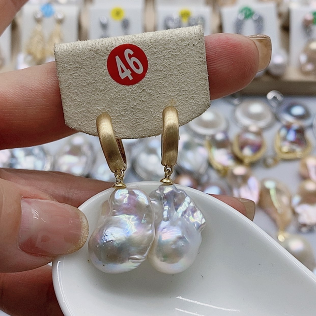 【闪购商品】淡水珍珠耳饰银S925镶嵌