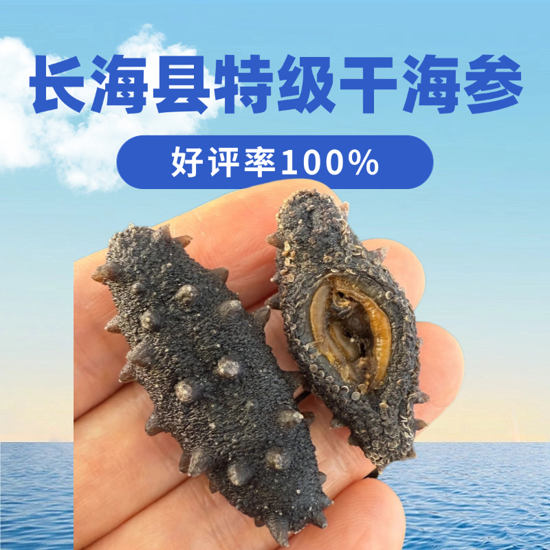 獐子岛镇特级野生干海参（160-200头/斤 假一罚十 可代泡发）