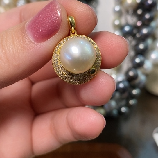 海水珍珠颈饰银S925镶嵌11.98