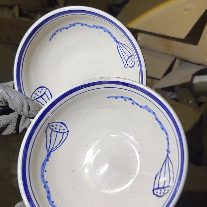 陶瓷莲藕20厘米大碗陶瓷