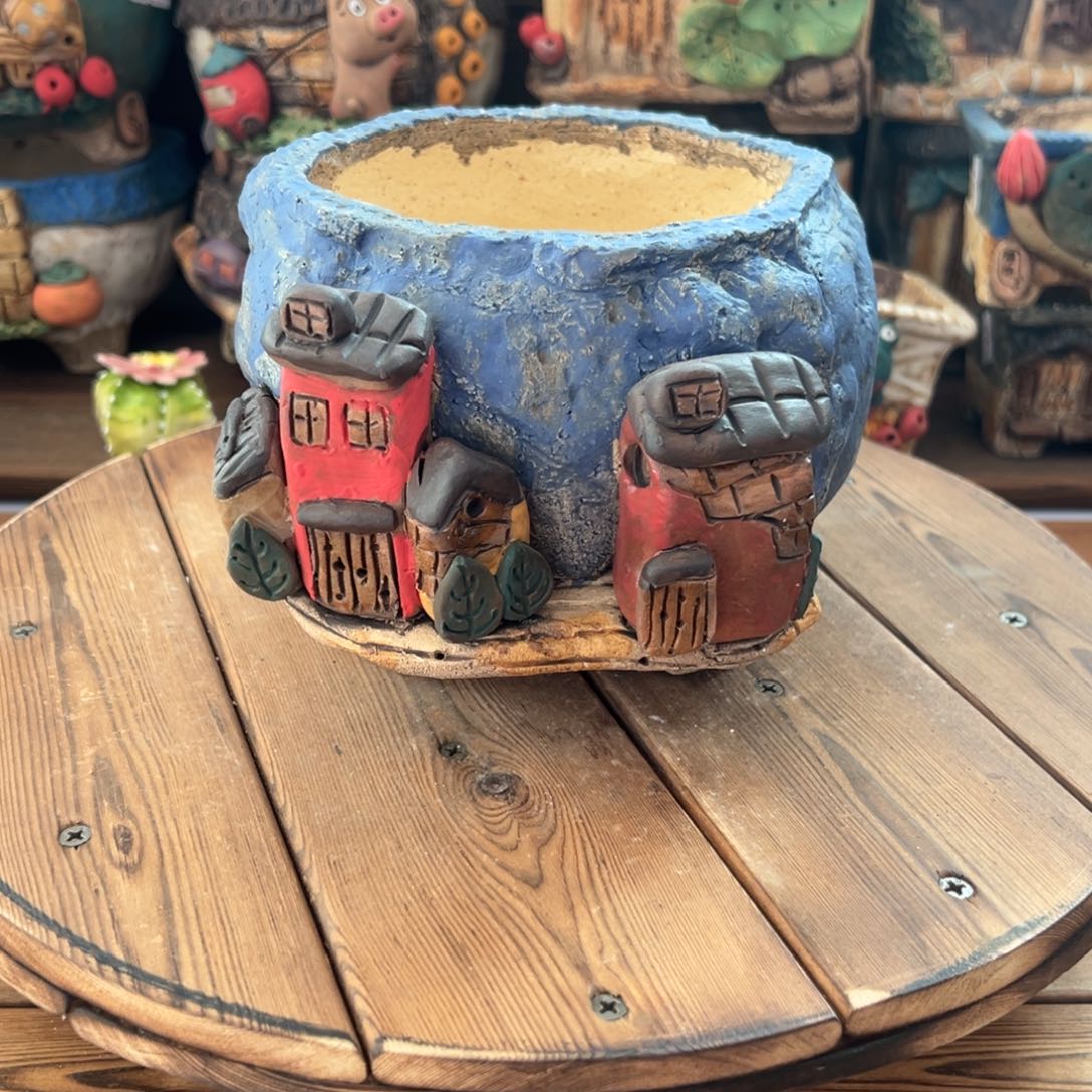 红陶嘻哈多肉花盆