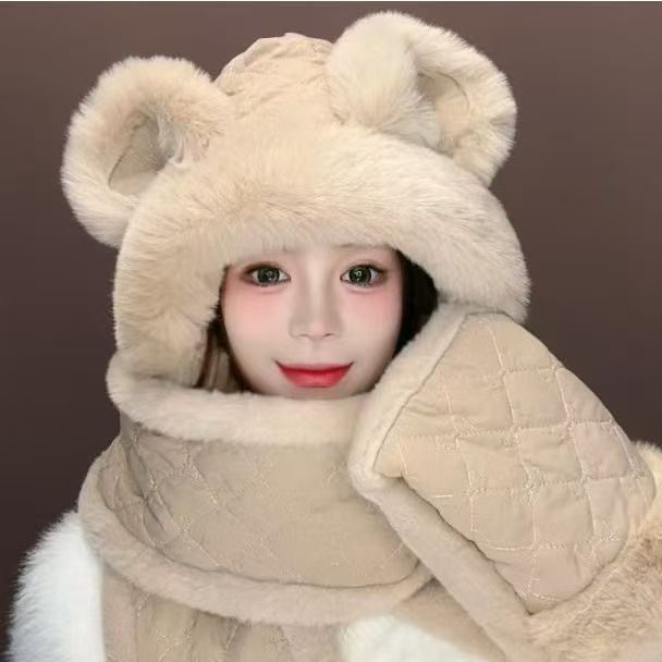 风雪保暖帽子帽子韩版加厚毛绒百搭时尚网红保暖帽子