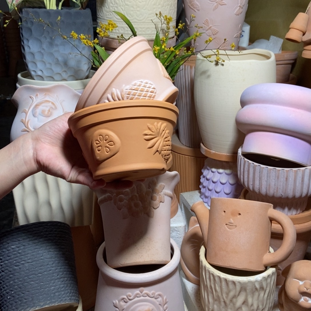 15×8水果矮盆 雾化+红陶2个