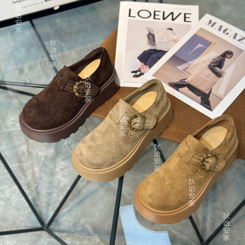 单里勃肯鞋～增高不增重<5.5厘米>魔术贴～2025秋季新款女鞋慵懒感