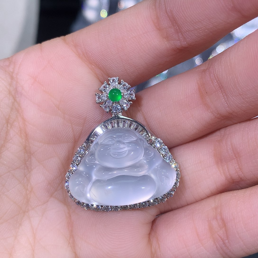 石英质玉颈饰银S925镶嵌33