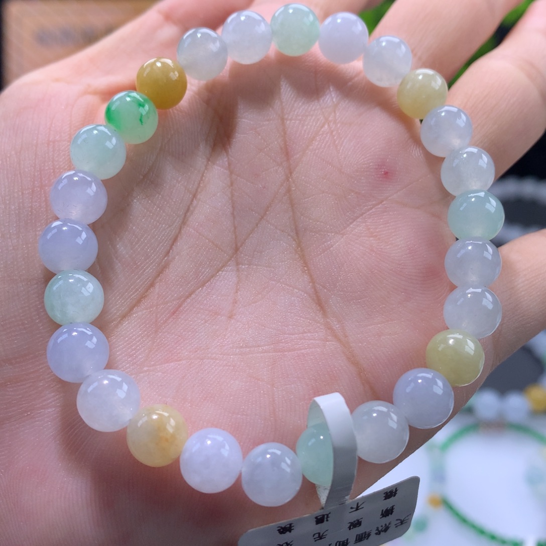 翡翠未镶嵌手链卡7.5