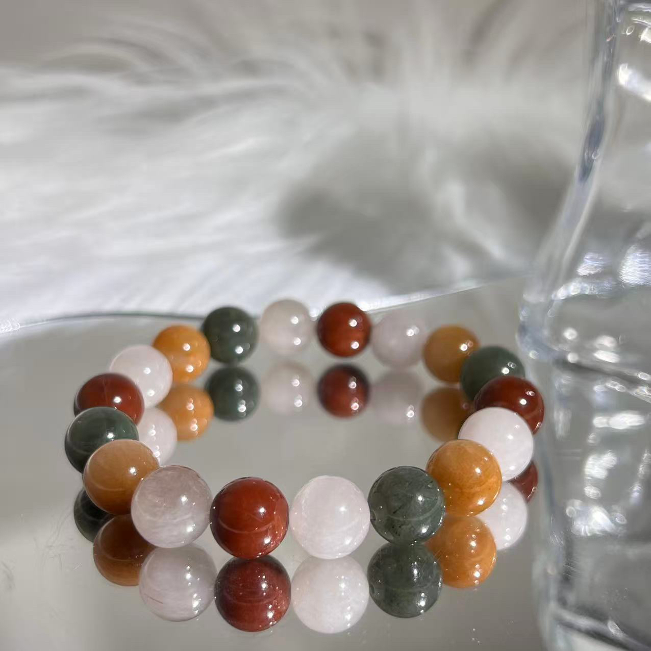 天然顺发彩兔毛单圈手串Z057多样性发其一