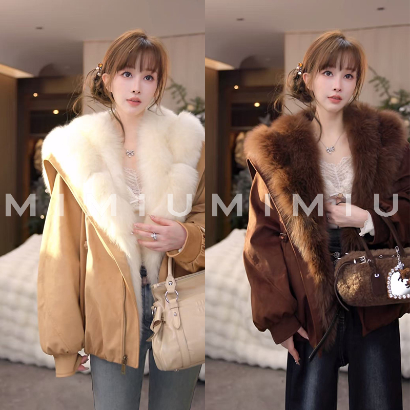 【mimius】肉可溯源三星安心鹅绒 芬兰进口狐狸毛派克鹅绒服 G12012