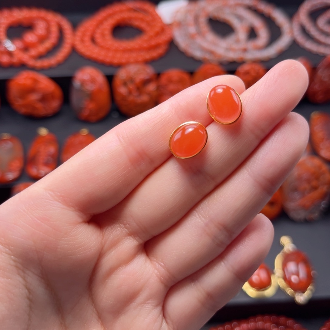 南红玛瑙南红银S925镶嵌