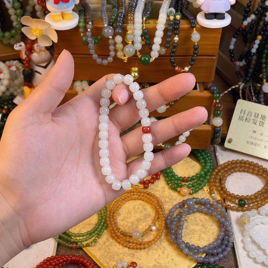 和田玉单圈手串未镶嵌