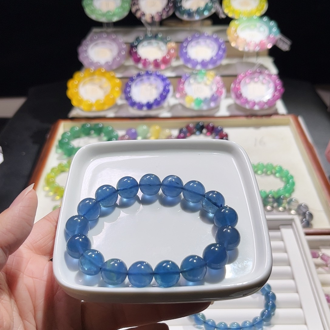 流***空手串萤石未镶嵌176拍2个88