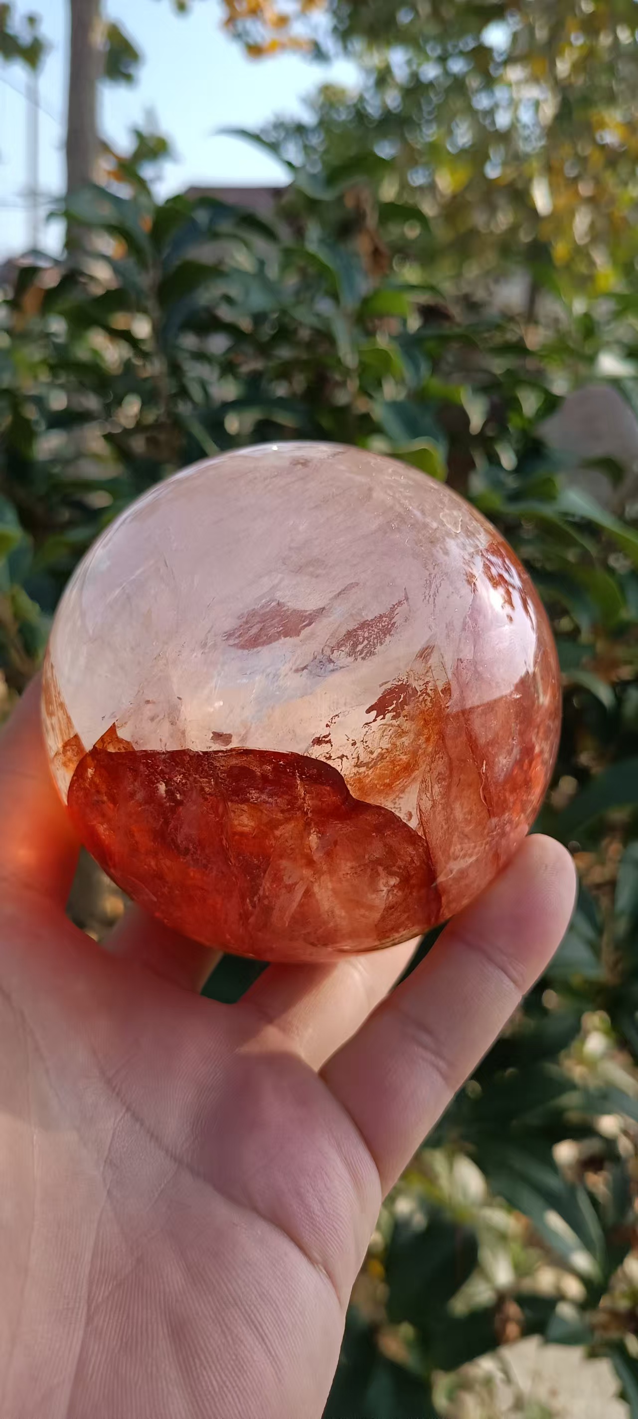 天然水晶球高品质七彩虹球体