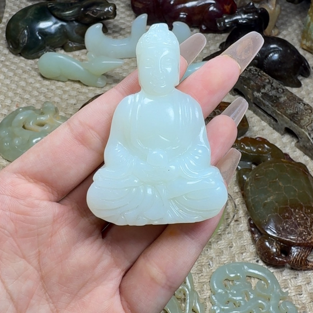 白玉菩提吊坠挂件