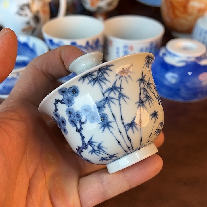 楚***喻瓷片景德镇全手工手绘陶瓷