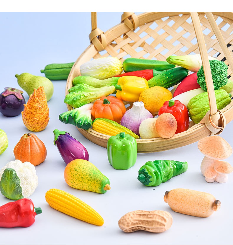 （大号蔬菜）树脂仿真立体蔬菜萌粒摆件DIY配件