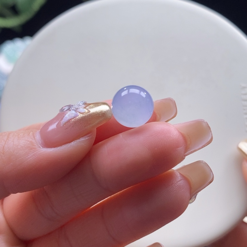 【闪购商品】翡翠颈饰未镶嵌翡翠冰紫飘色珠卡11mm