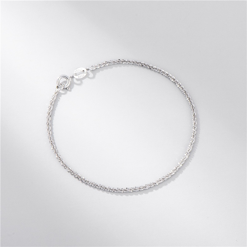 925银手链 S925菜花手链时尚简约冷淡风轻奢气质纯银手链