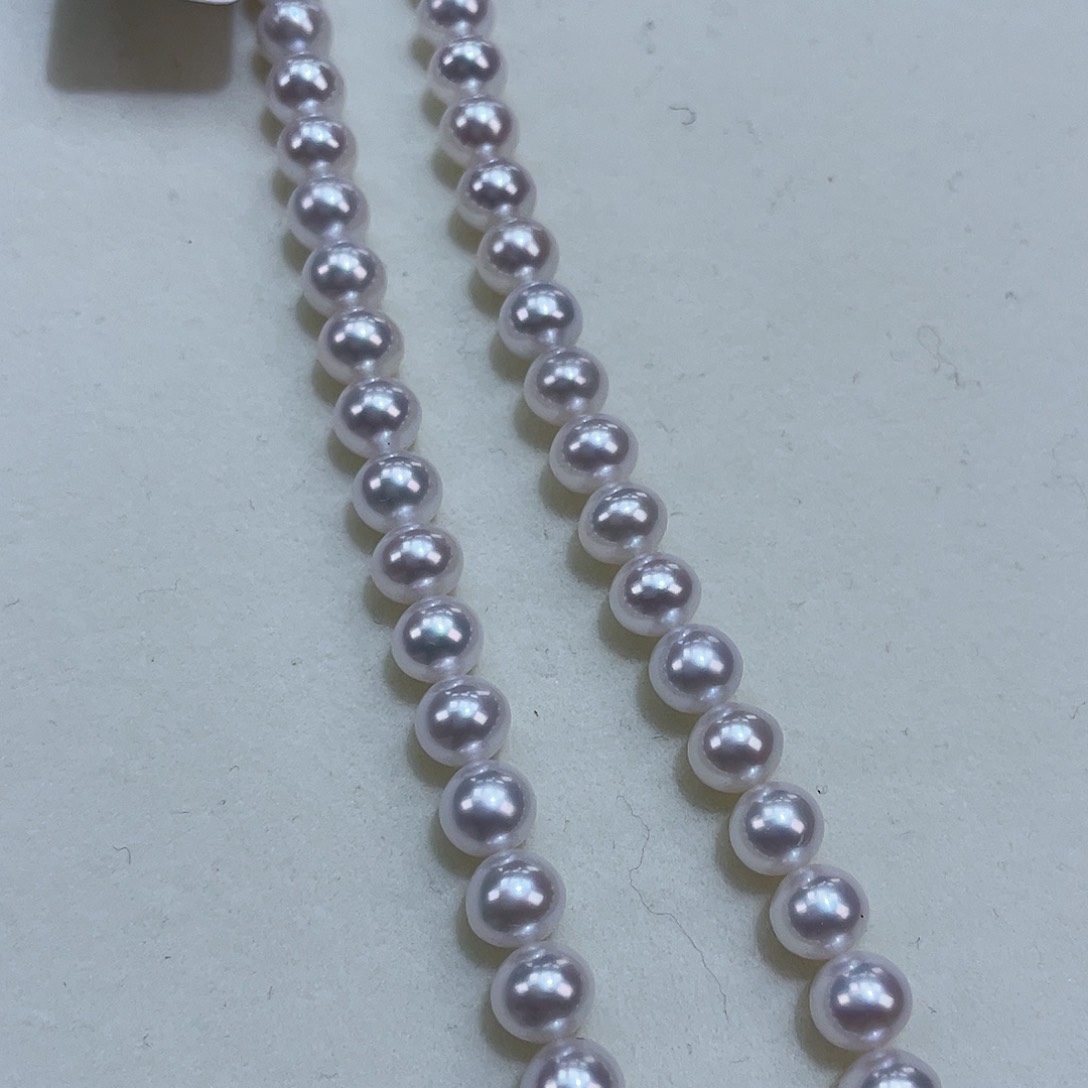 淡水珍珠颈饰银S925镶嵌6.5/7m冷白流光溢彩！