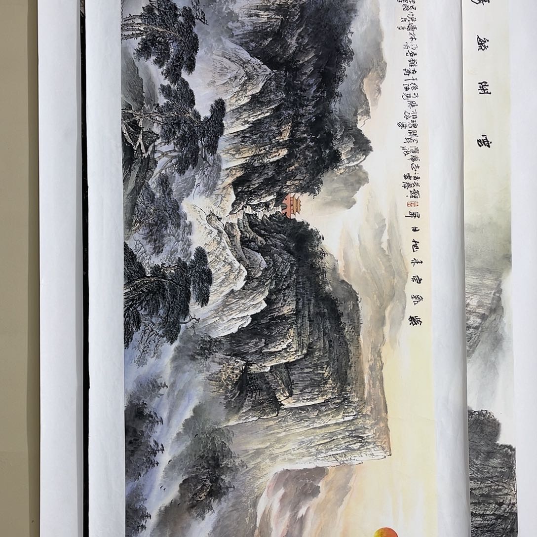 手***s国画黎俸禄180/70水墨山水