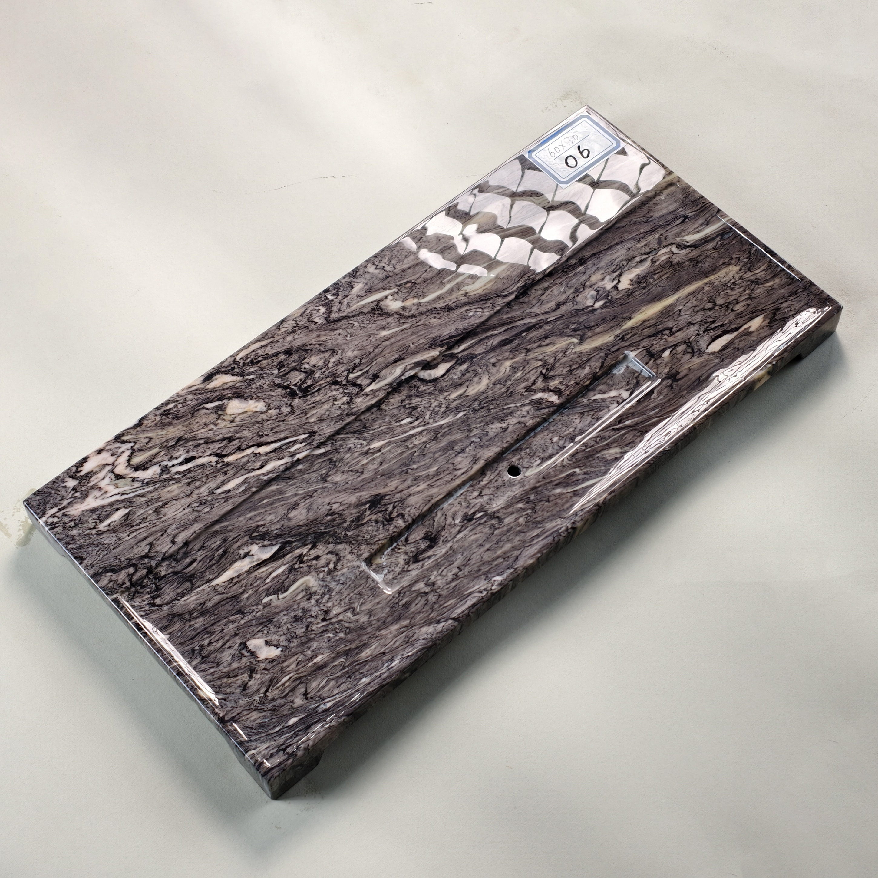 精品【紫山水】70*31湿泡办公家用奢石茶盘保证天然轻奢简约包邮