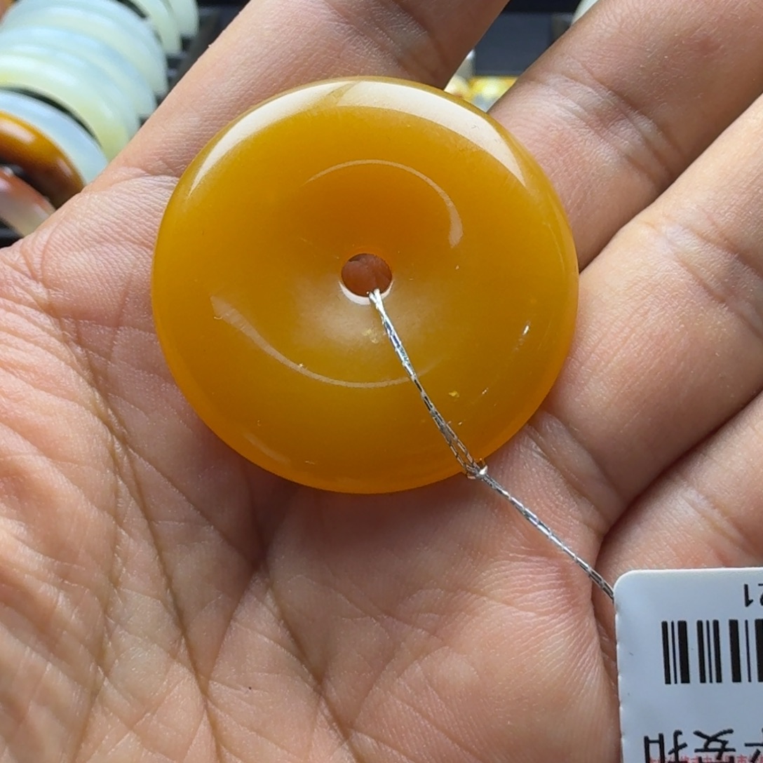 石英质玉（黄龙玉）未镶嵌手镯平安扣大