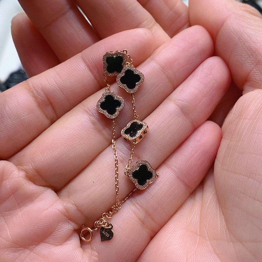 翡翠手链18K金镶嵌A*a手链