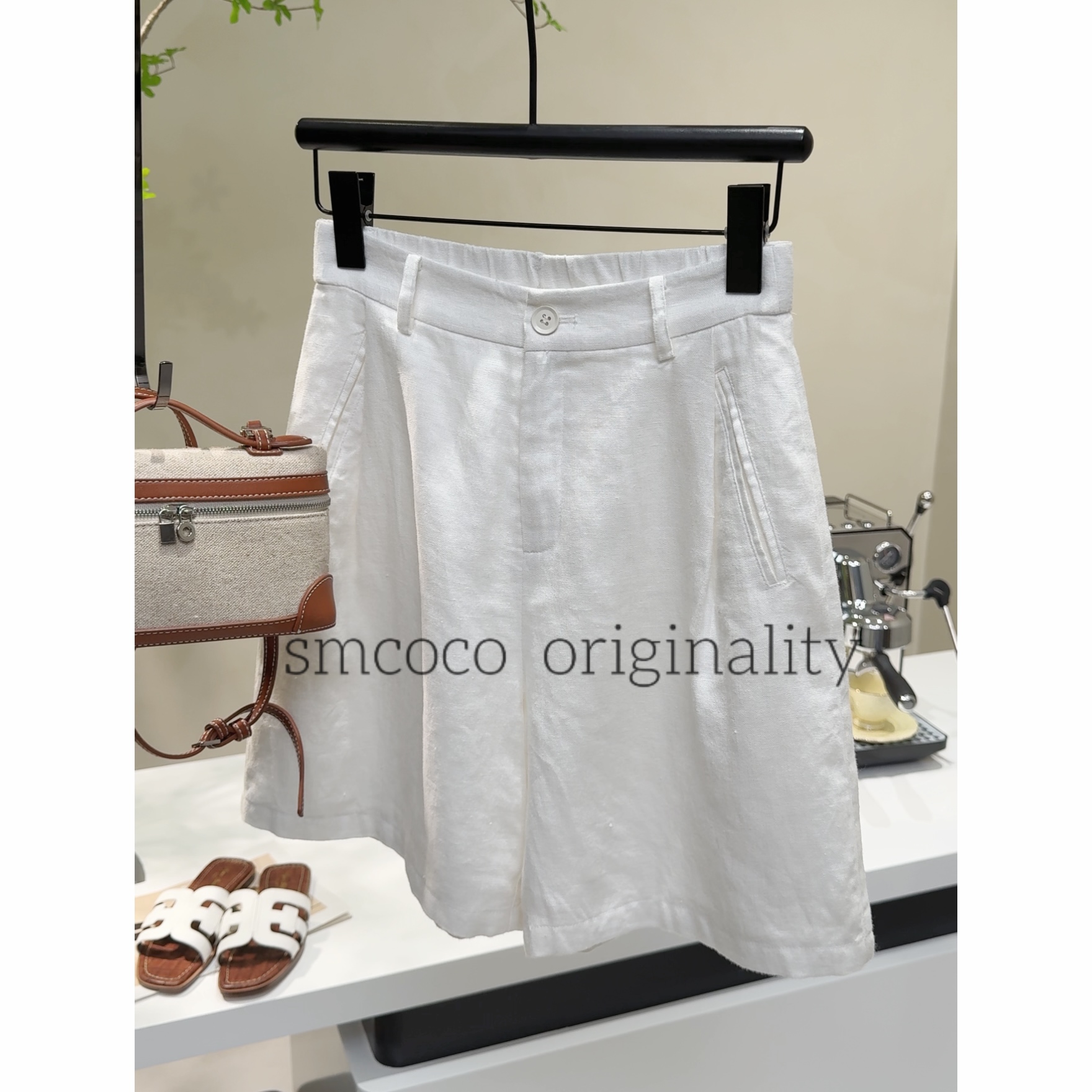 【重磅新款】纯亚麻显瘦休闲时尚夏季简约百搭轻奢高定短裤24XF842