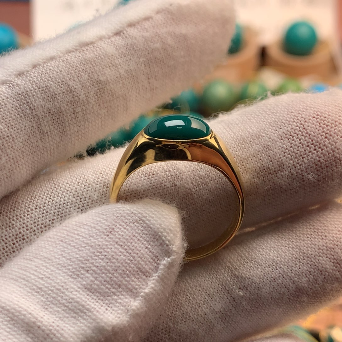 绿松石18K金镶嵌绿松石