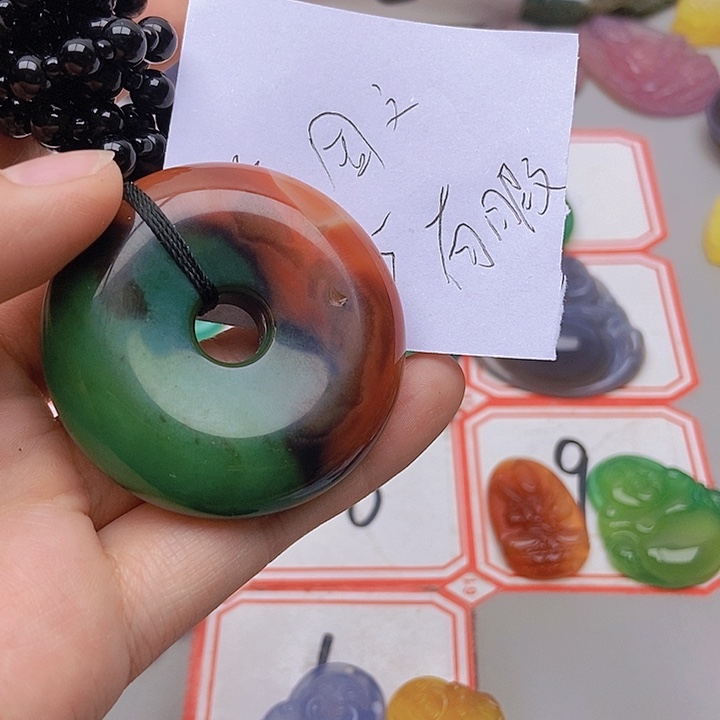 【闪购商品】玛瑙/玉髓未镶嵌珠宝半成品涂*文