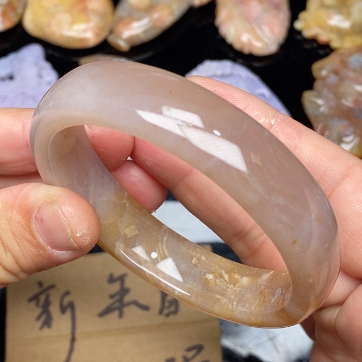 硅化珊瑚（珊瑚玉）手镯未镶嵌55.3