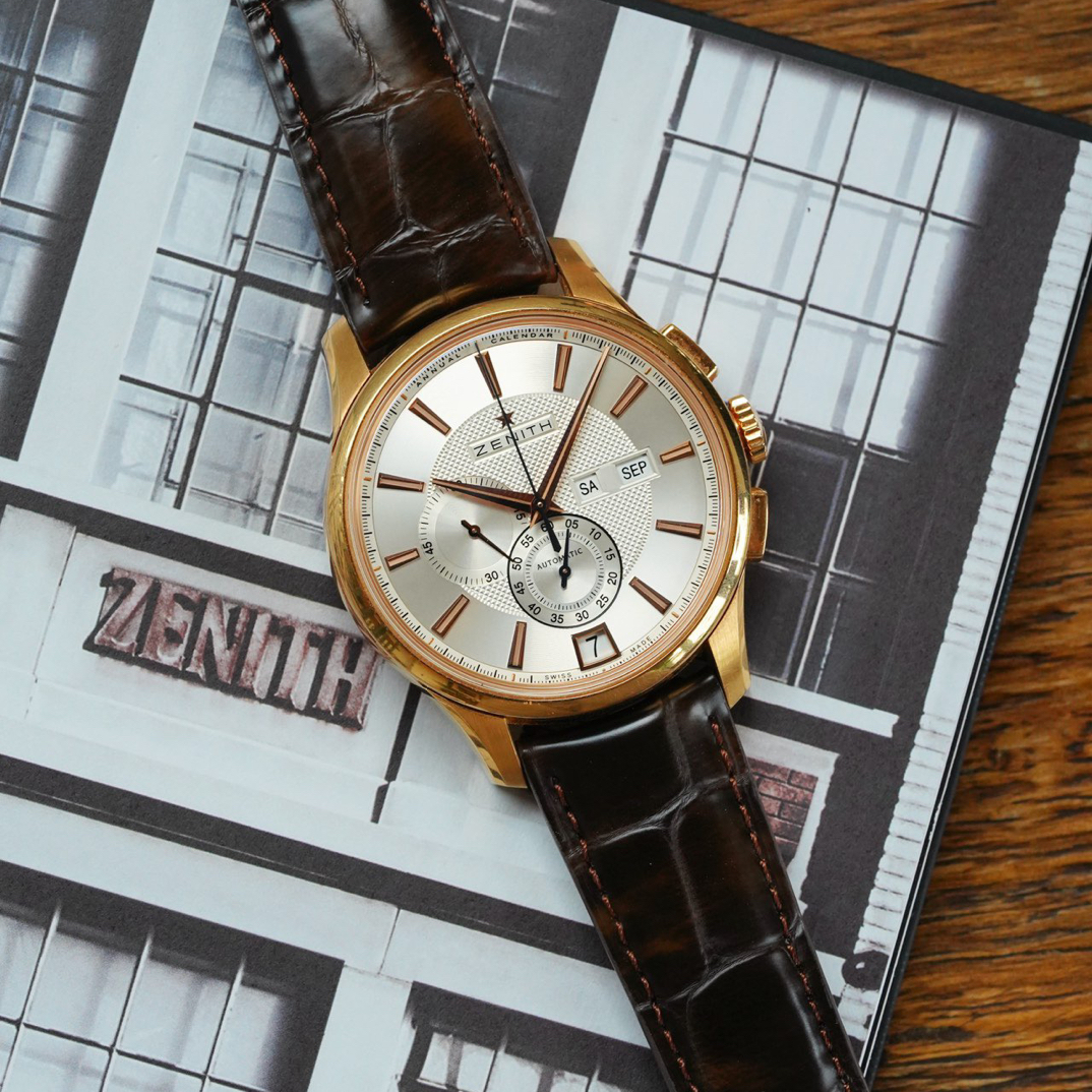 99新 Zenith/真力时 日期 星期显示18K玫瑰金 单表 42mm 