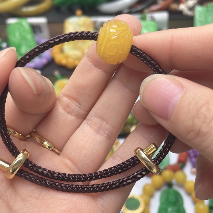 翡翠未镶嵌手链手链53