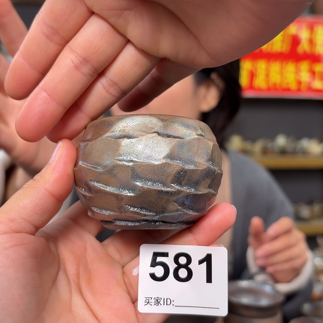 杯坭兴陶柴烧全手工原矿泥料杯