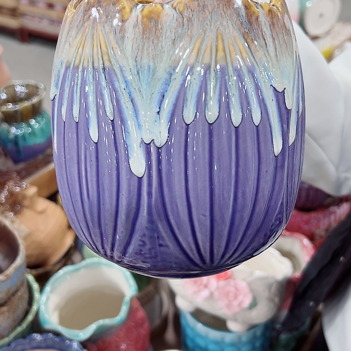 有孔.凑满10元发货多肉陶瓷花盆！