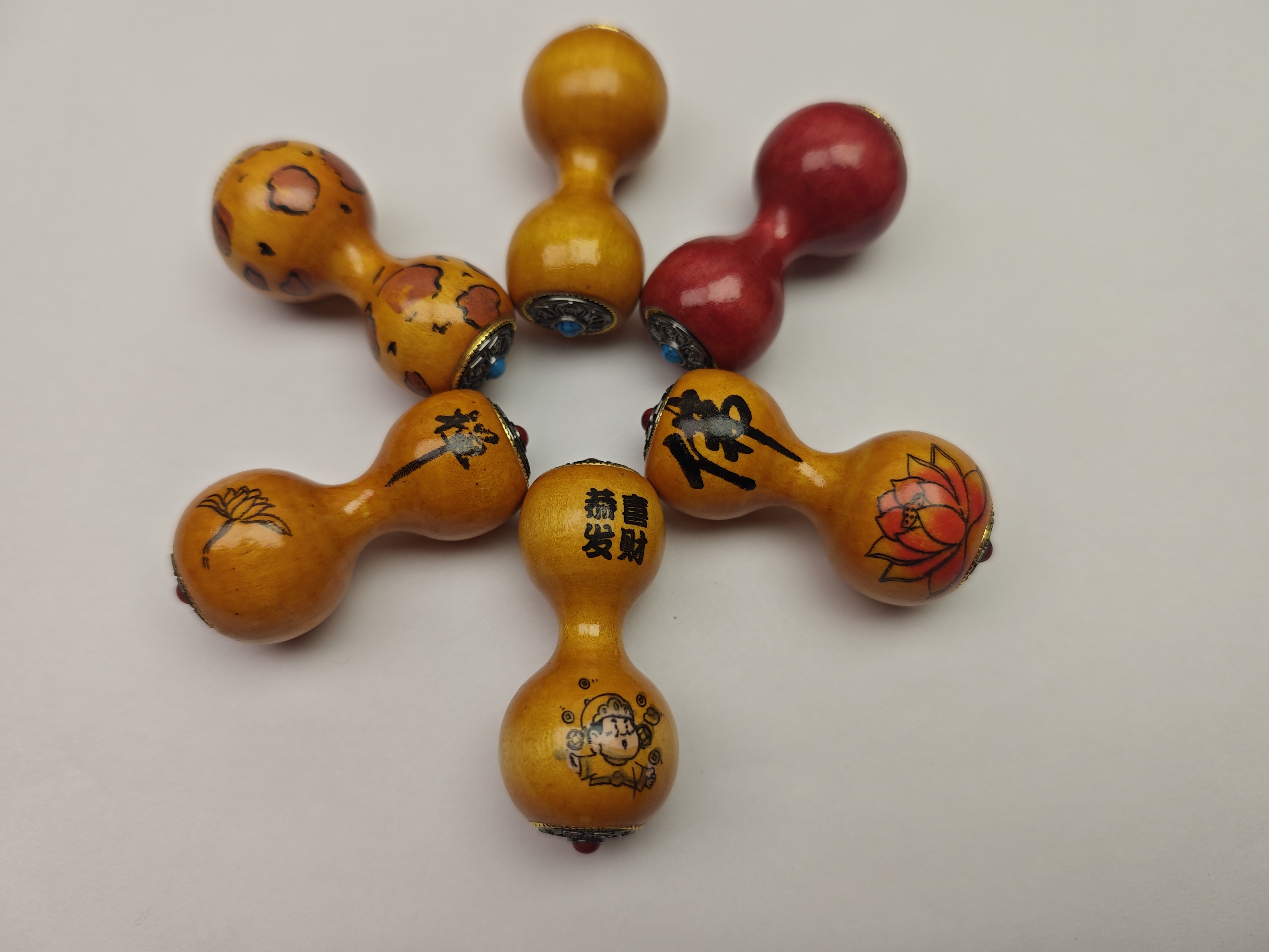 新手绕指柔专用实心桃木葫芦不挑手型可盘可绕精品桃木摆件葫芦