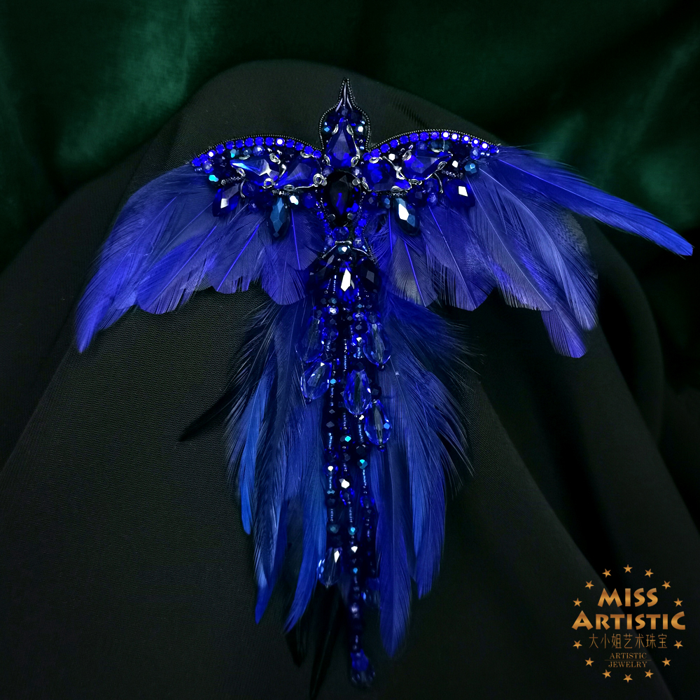 高定工坊法式珠绣brill胸针[202c-16]