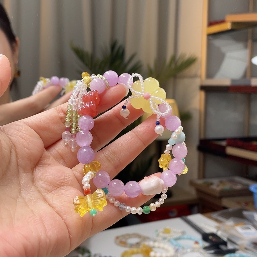 琥珀裸石未镶嵌蜜蜡手串