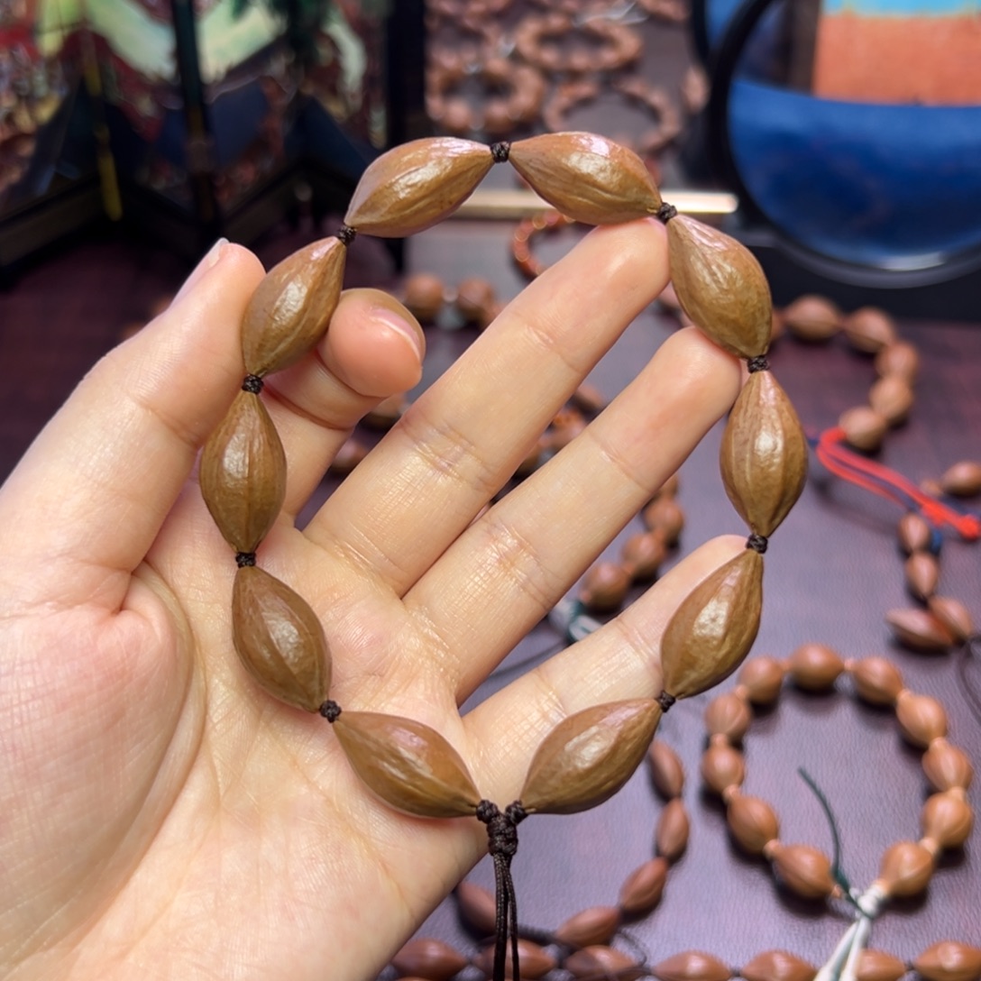 手串/手链橄榄核老油核 红皮 1.25 2.4左右