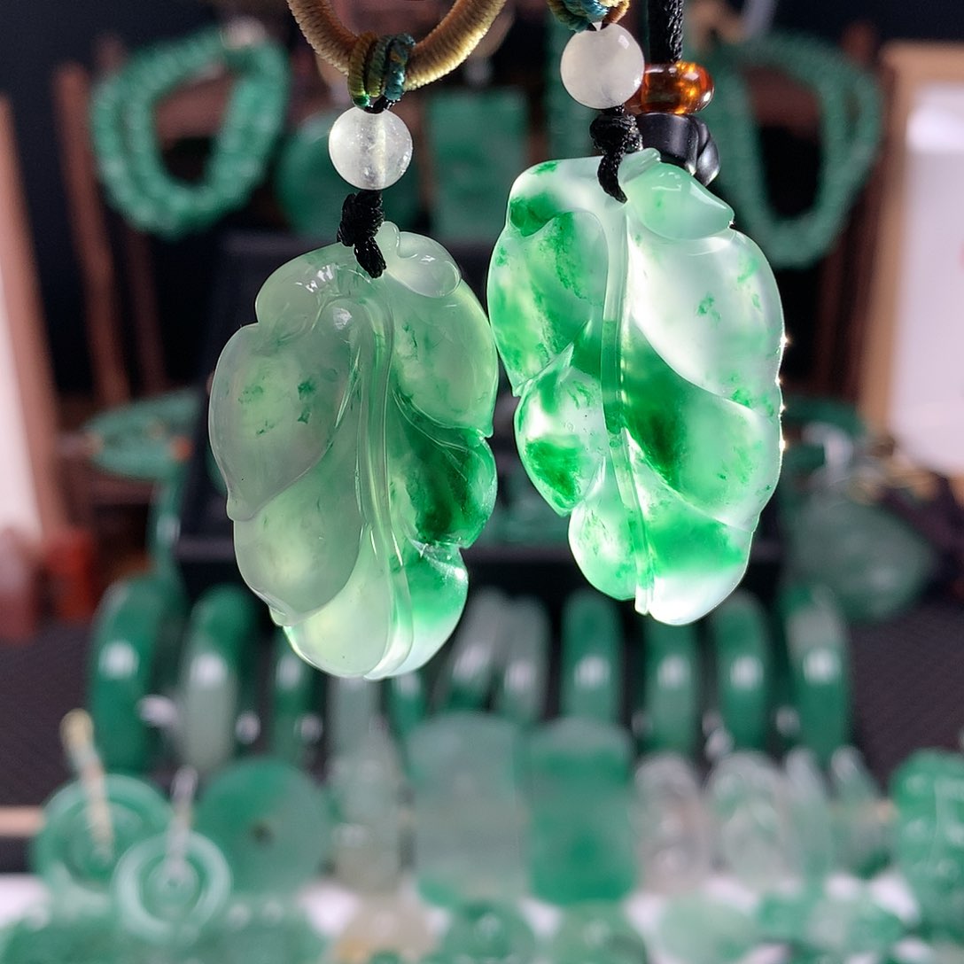 石英质玉吊坠(不含链)未镶嵌冰叶子（拍一发一）