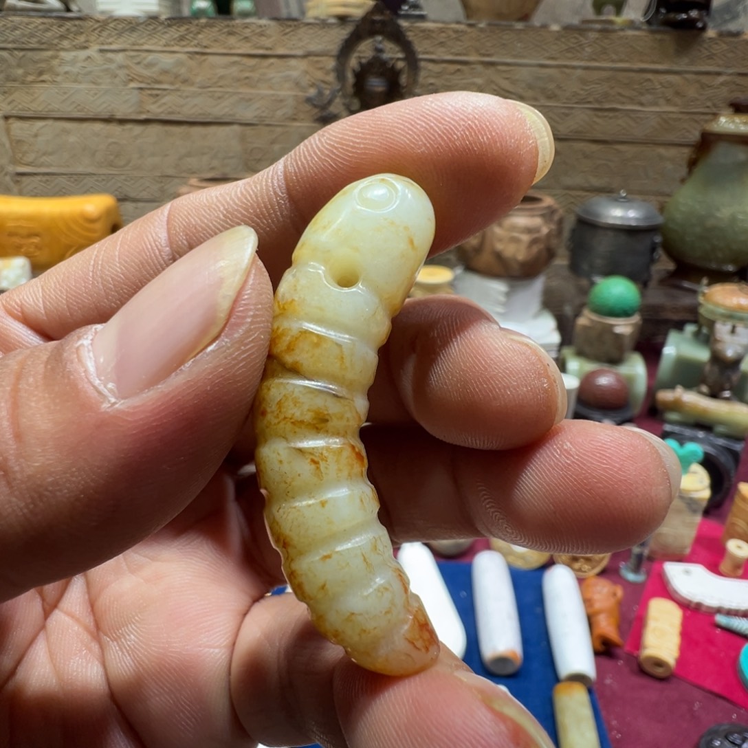 用***0和田玉（糖玉）未镶嵌挂件好喜欢你这样子呀小时候看着电视上